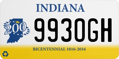 IN license plate 993OGH