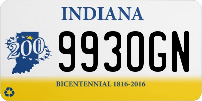 IN license plate 993OGN