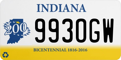 IN license plate 993OGW