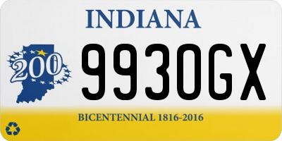 IN license plate 993OGX