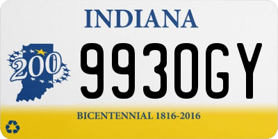 IN license plate 993OGY