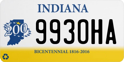 IN license plate 993OHA