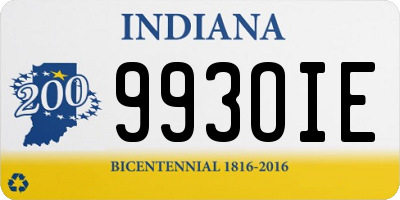 IN license plate 993OIE