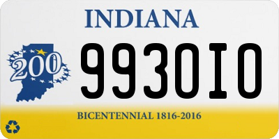 IN license plate 993OIO