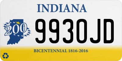 IN license plate 993OJD