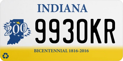 IN license plate 993OKR