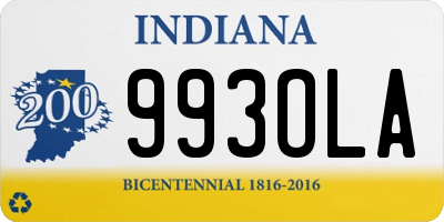 IN license plate 993OLA