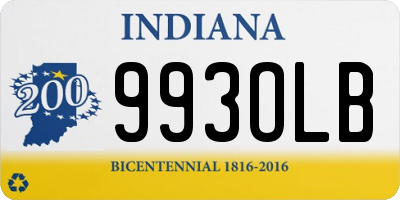 IN license plate 993OLB