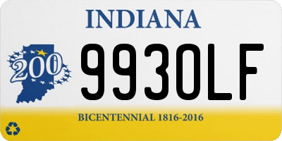 IN license plate 993OLF