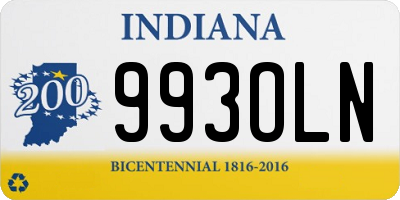 IN license plate 993OLN