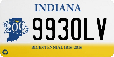 IN license plate 993OLV