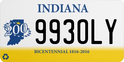 IN license plate 993OLY