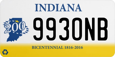 IN license plate 993ONB