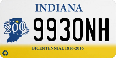 IN license plate 993ONH