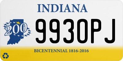 IN license plate 993OPJ