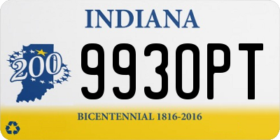 IN license plate 993OPT
