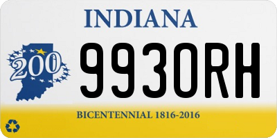 IN license plate 993ORH