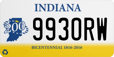 IN license plate 993ORW