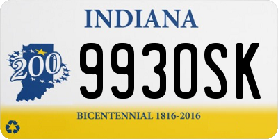 IN license plate 993OSK