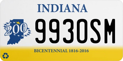 IN license plate 993OSM