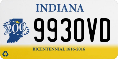 IN license plate 993OVD