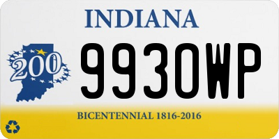 IN license plate 993OWP