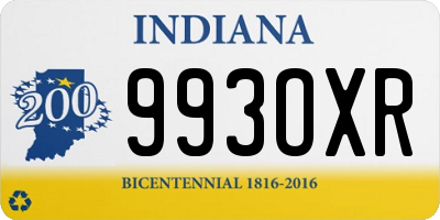 IN license plate 993OXR