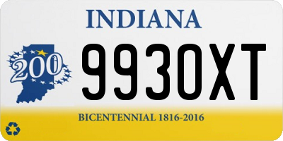 IN license plate 993OXT