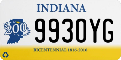 IN license plate 993OYG