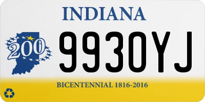 IN license plate 993OYJ