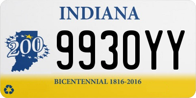 IN license plate 993OYY