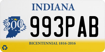IN license plate 993PAB