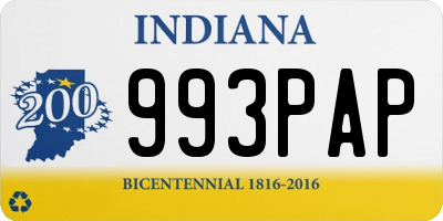 IN license plate 993PAP