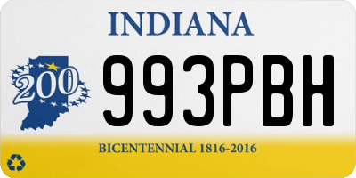 IN license plate 993PBH