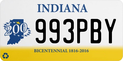 IN license plate 993PBY