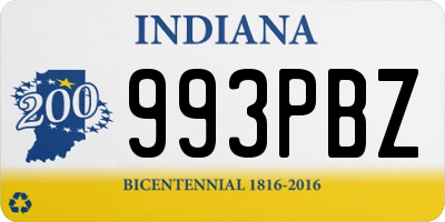 IN license plate 993PBZ