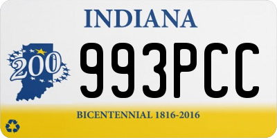 IN license plate 993PCC