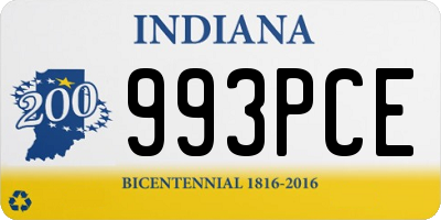 IN license plate 993PCE