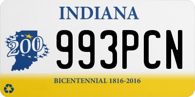 IN license plate 993PCN