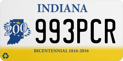 IN license plate 993PCR