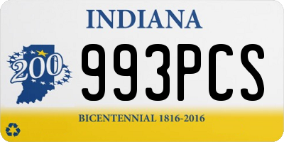 IN license plate 993PCS