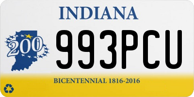 IN license plate 993PCU