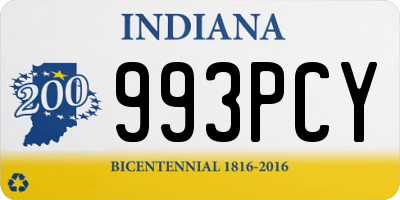 IN license plate 993PCY