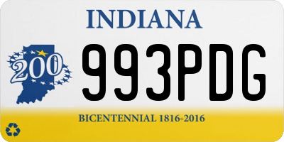 IN license plate 993PDG