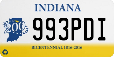 IN license plate 993PDI