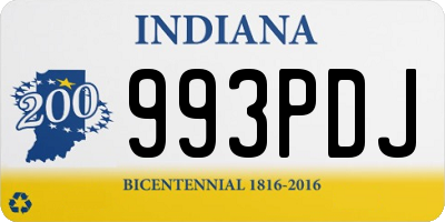 IN license plate 993PDJ