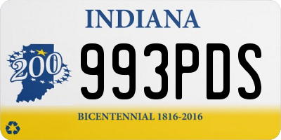 IN license plate 993PDS