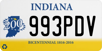 IN license plate 993PDV