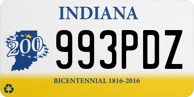 IN license plate 993PDZ