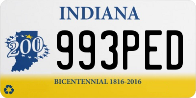 IN license plate 993PED